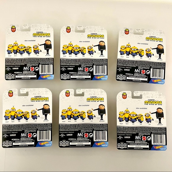 Rare Hot Wheels Minions The Rise of Gru Bundle Collection of 1-6 NEW!!! - Picture 2 of 8